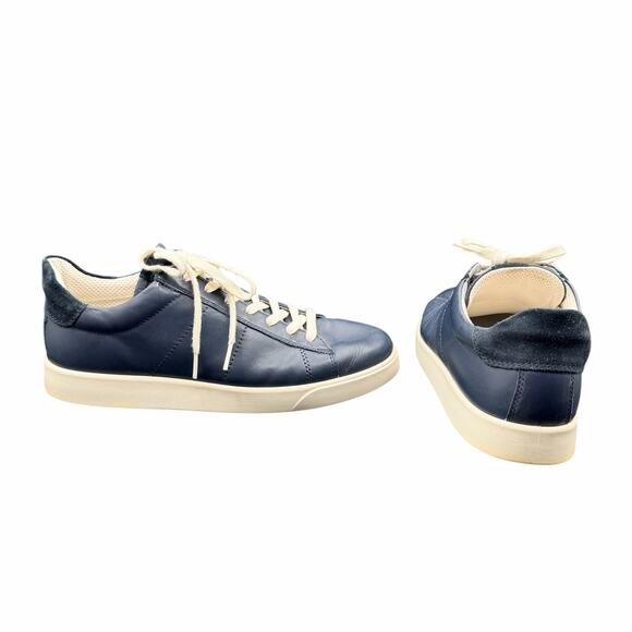 ECCO Other - ECCO Men’s Navy Leather Sneakers 8/8.5 US 42 EU Casual Comfort Shoes